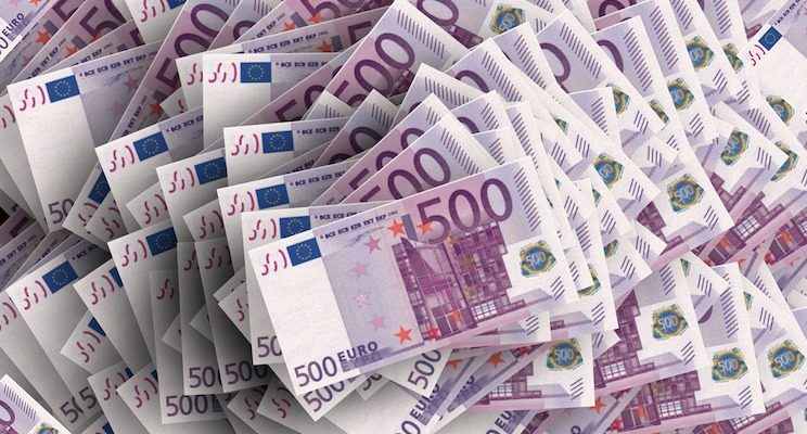 Stack of euros